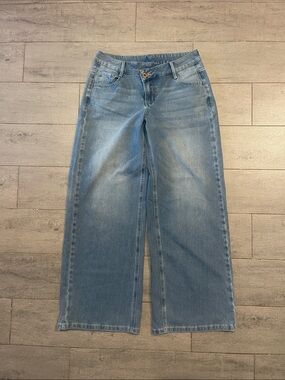 HALARA Light Blue Wide-Leg Denim Jeans